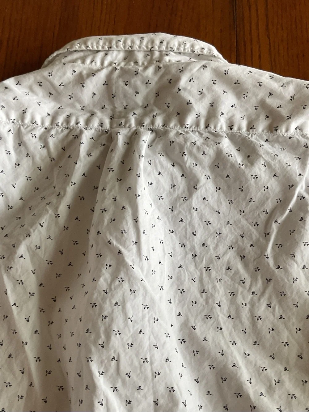 J. Crew Men's White Micro-Anchor Button-Down Shirt